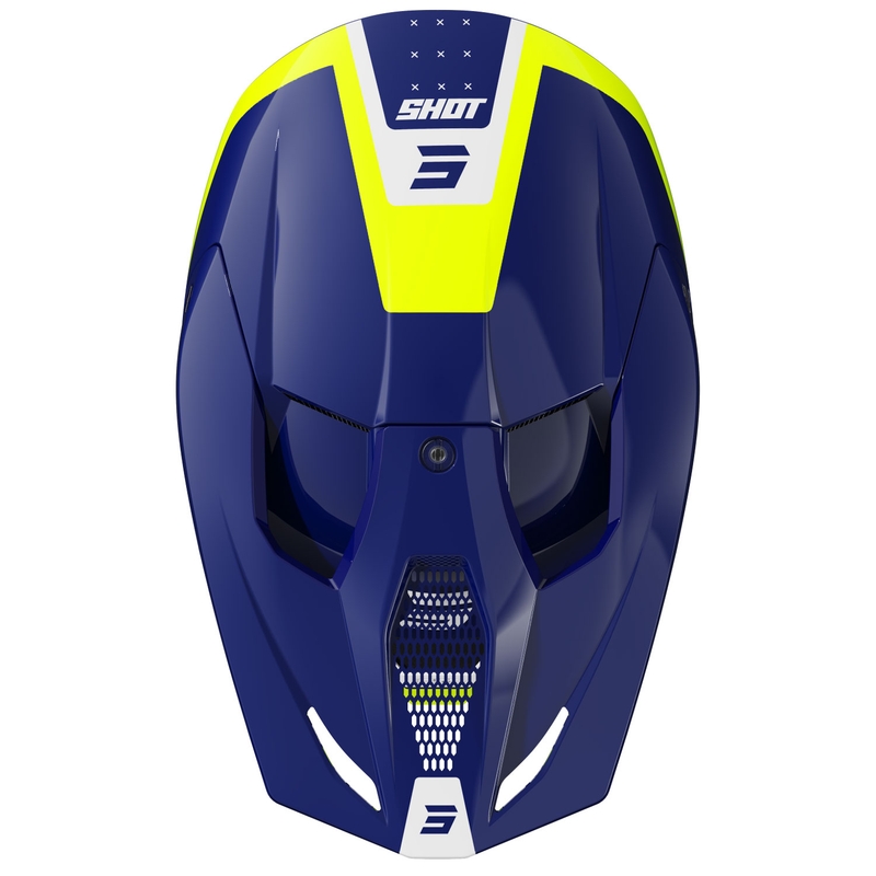 Motocross kypärä Shot Furious League sininen-fluo keltainen