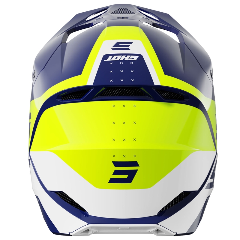 Motocross kypärä Shot Furious League sininen-fluo keltainen