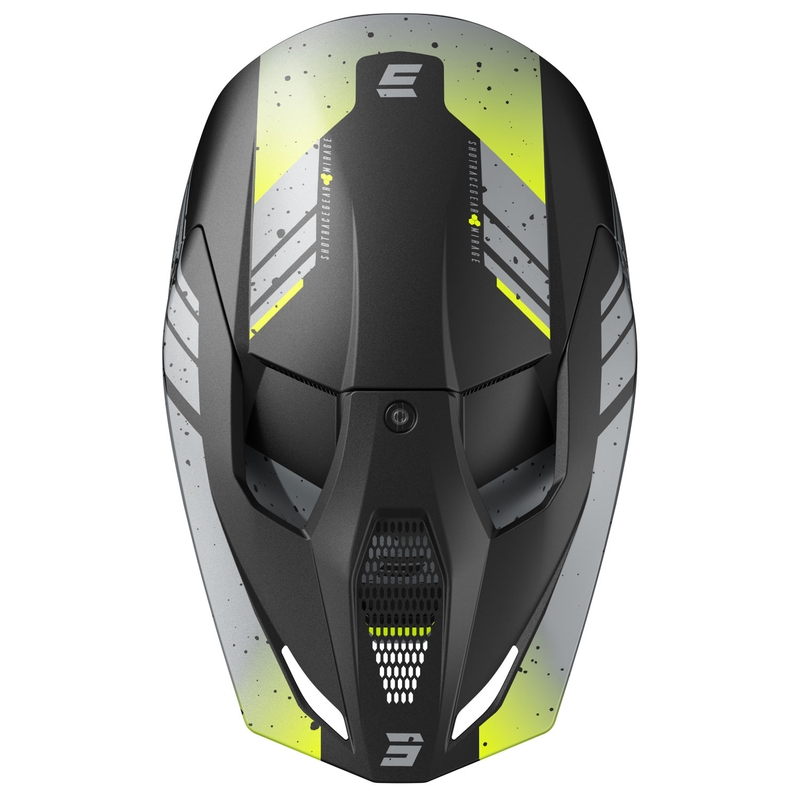 Motocross kypärä Shot Furious Mirage harmaa-fluo keltainen