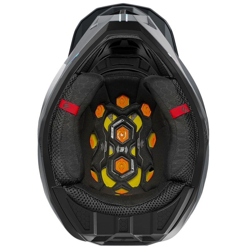 Motocross kypärä Shot Lite Challenger helmiäisharmaa hologrammi