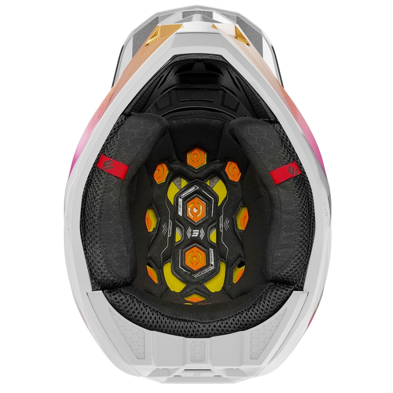 Motocross kypärä Shot Lite Ultra pearl sininen-oranssi-vaaleanpunainen