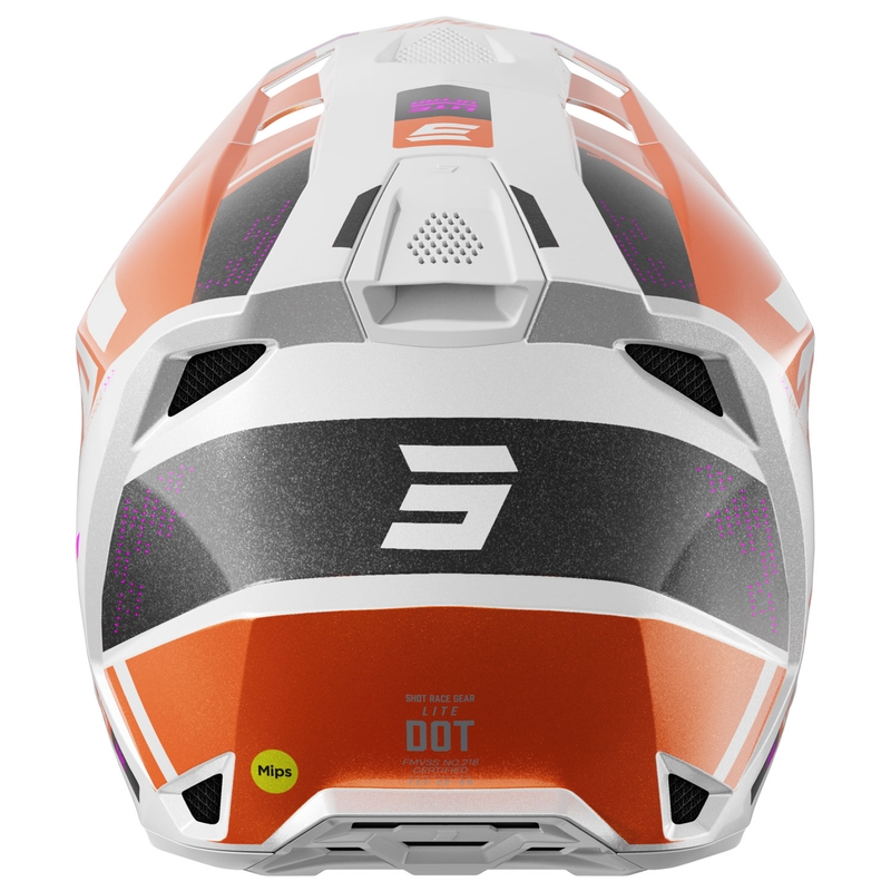 Motocross kypärä Shot Lite Ultra helmiäisoranssi