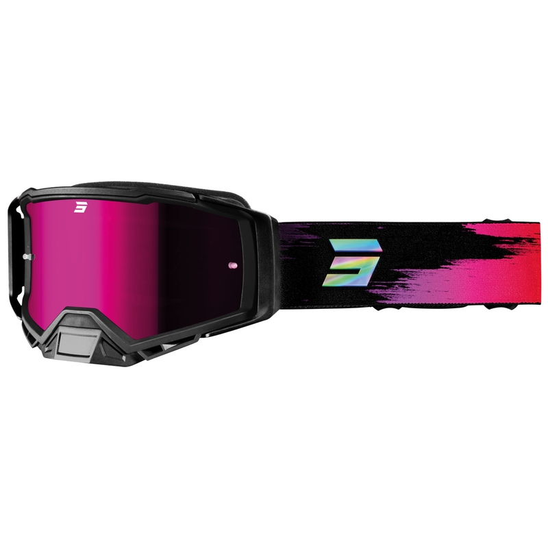 Motocross-lasit Shot Core violetti iridium plexi laseilla.