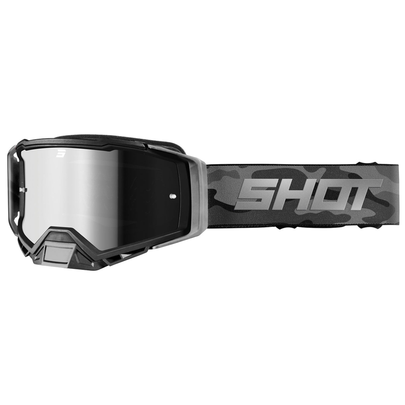 Motocross-lasit Shot Core harmaa camo iridium plexi silmälasit