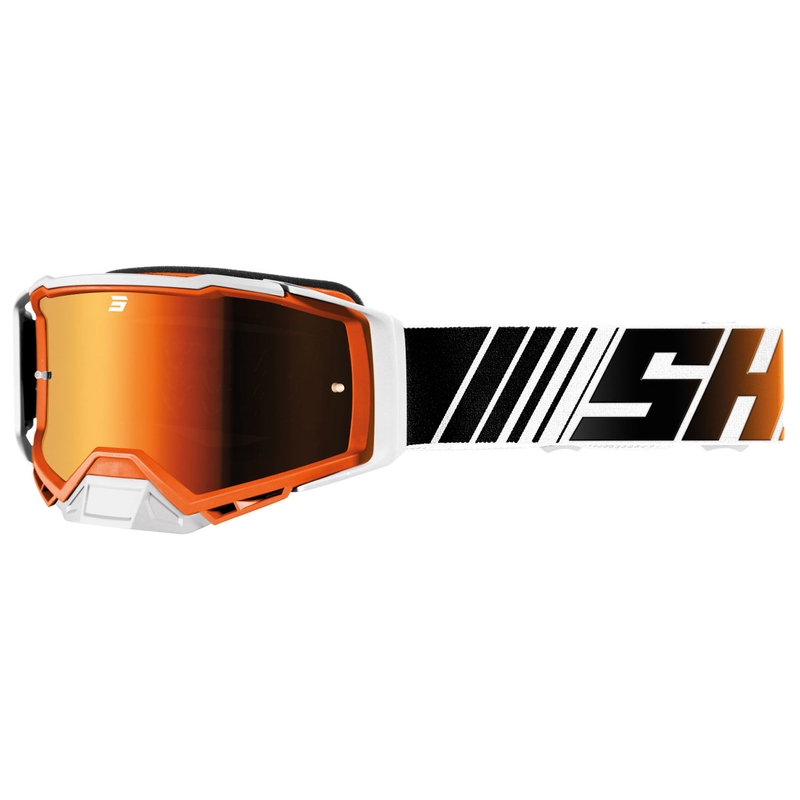 Motocross-lasit Shot Core oranssi ja valkoinen iridium plexi kanssa