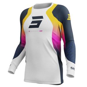 Motocross Jersey Shot Aerolite Ultra sininen-oranssi-vaaleanpunainen