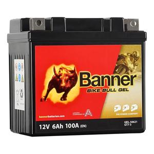 Geeliakku Banner Bike Bull GEL 506 21/BGTZ7-S - GTZ7-S 12V, 6Ah, 100A