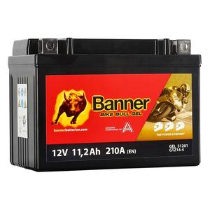 Geeliakku Banner Bike Bull GEL 512 01/BGTZ14-S - GTZ14-S 12V, 11.2Ah, 210A