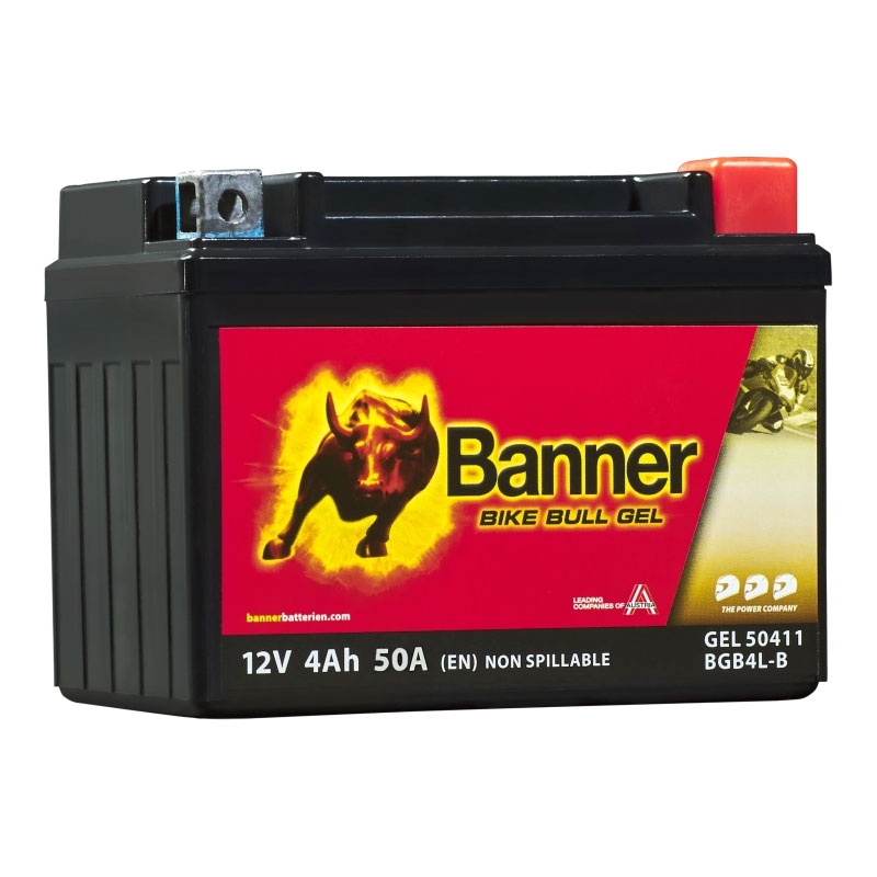 Geeliakku Banner Bike Bull GEL 504 11/BGB4L-B - GB4L-B 12V, 4Ah, 50A