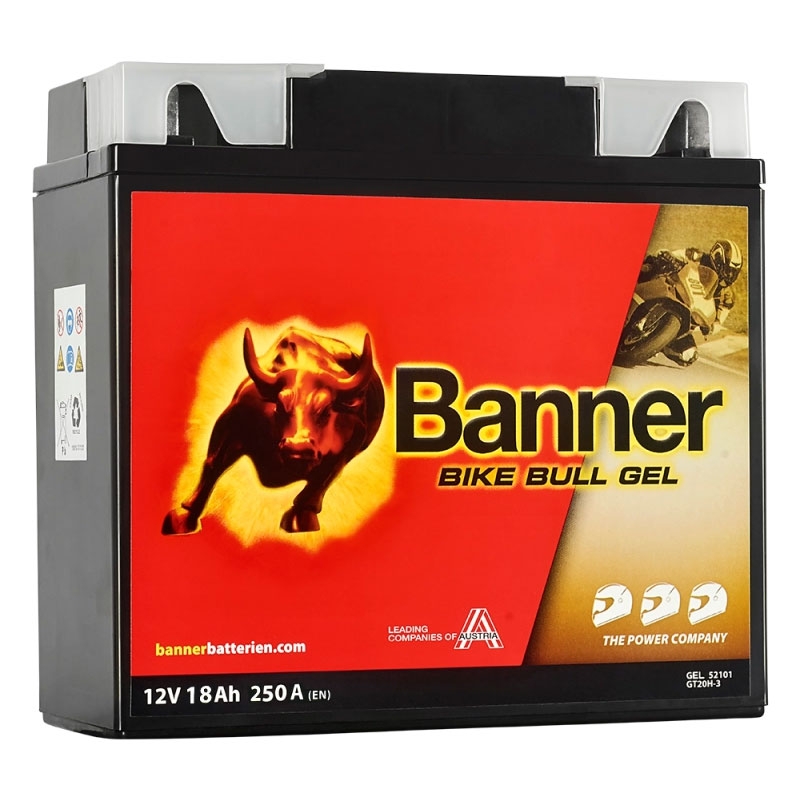 Geeliakku Banner Bike Bull GEL 521 01/BG12-19 - G12-19 12V, 18Ah, 250A