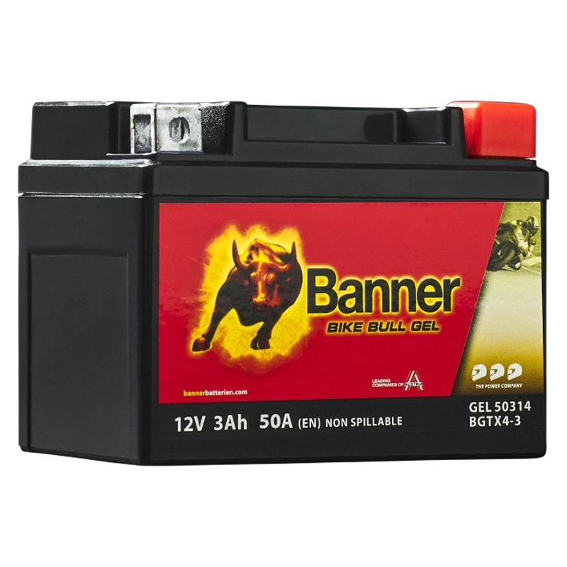 Geeliakku Banner Bike Bull GEL 503 14/BGTX4-3 - GTX4-3 12V, 3Ah, 50A