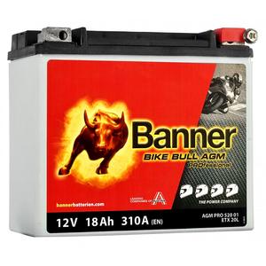 Huoltovapaa Banner Bike Bull AGM PRO 520 01/BETX20L - ETX20L 12V, 18Ah, 310A