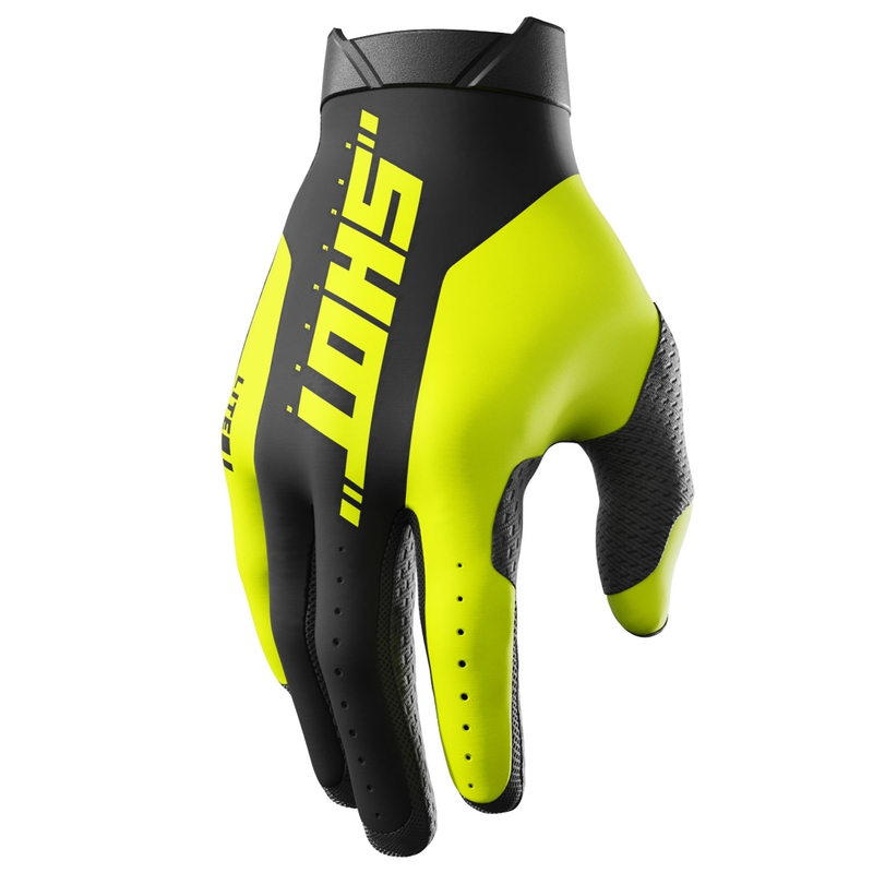Motocross käsineet Shot Lite Pro fluo keltainen