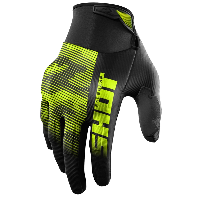 Motocross hanskat Shot Drift Tactic fluo keltainen