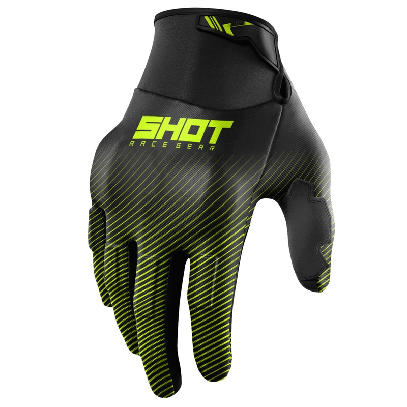Motocross hanskat Shot Drift Rim fluo keltainen
