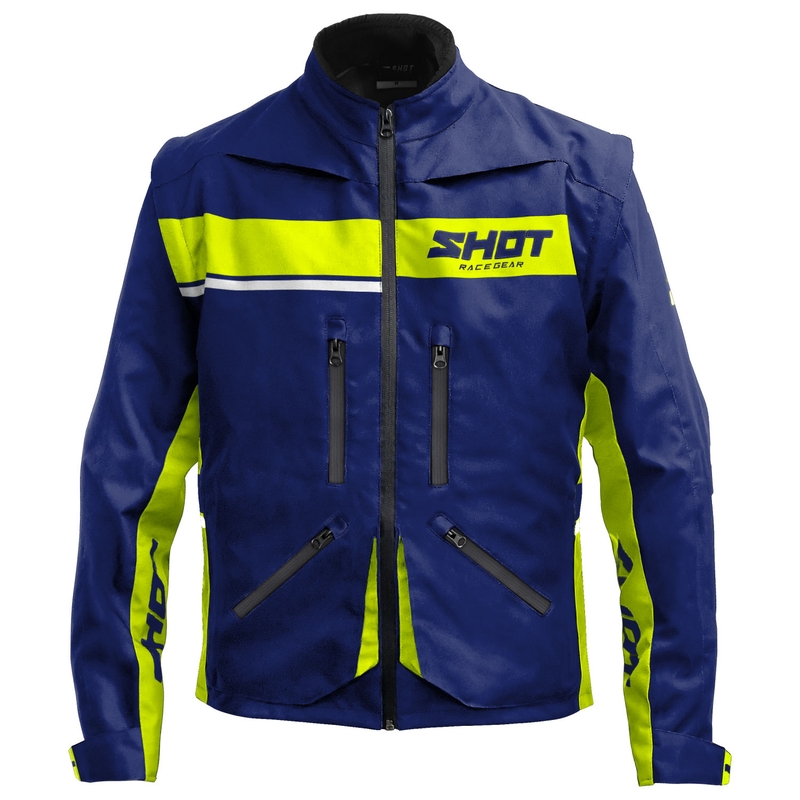 Moottoripyörätakki Shot Contact Assault 2.0 sininen-fluo keltainen
