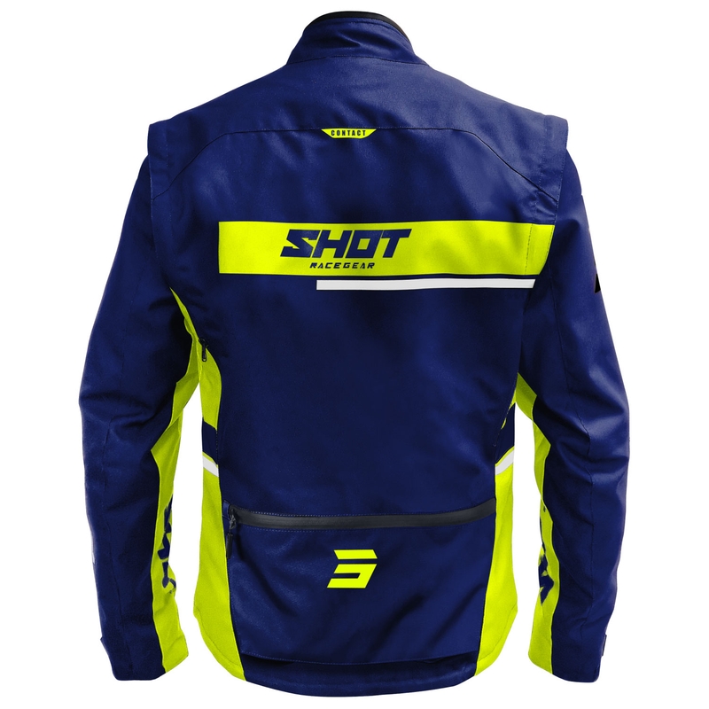 Moottoripyörätakki Shot Contact Assault 2.0 sininen-fluo keltainen