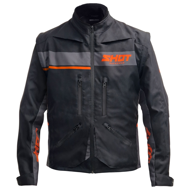 Moottoripyörätakki Shot Contact Assault 2.0 musta-oranssi