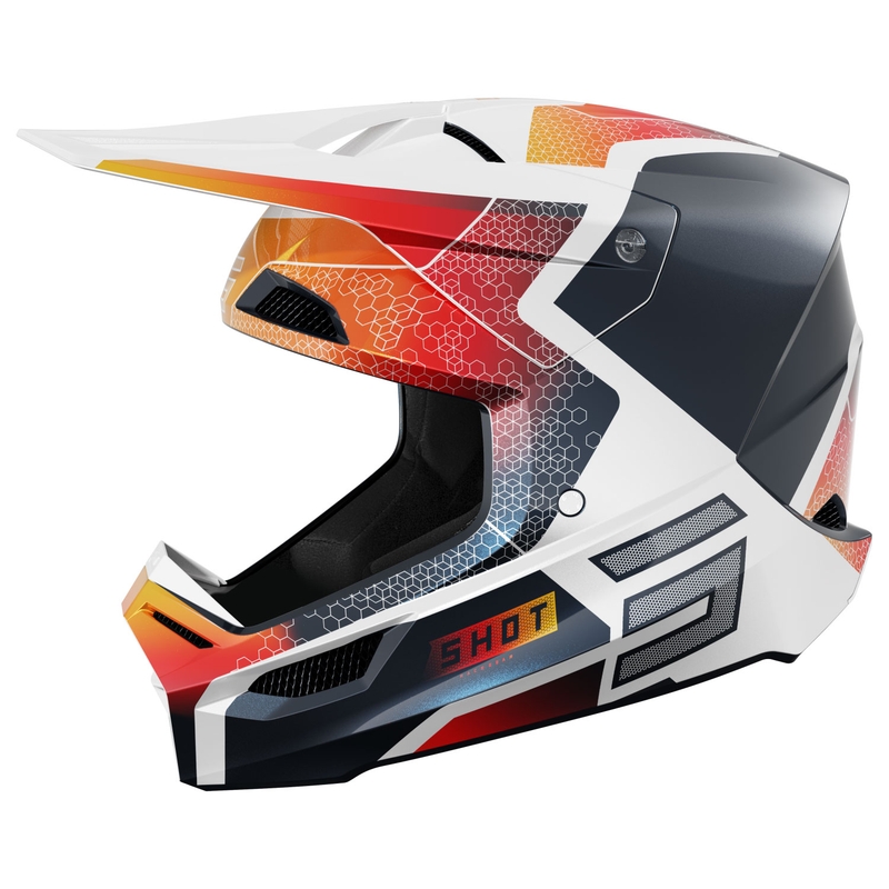 Lasten motocross kypärä Shot Furious Phaser sininen-punainen