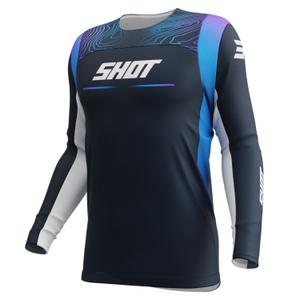 Lasten motocross pelipaita Shot Contact Apex sininen