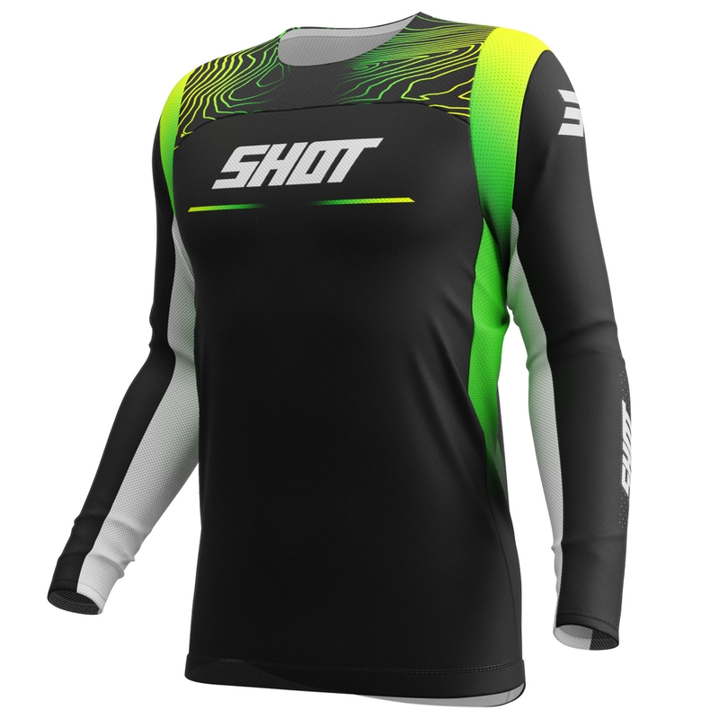 Lasten motocross pelipaita Shot Contact Apex fluo keltainen