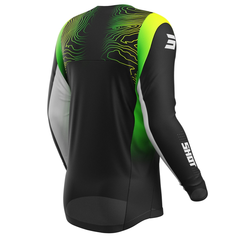 Lasten motocross pelipaita Shot Contact Apex fluo keltainen