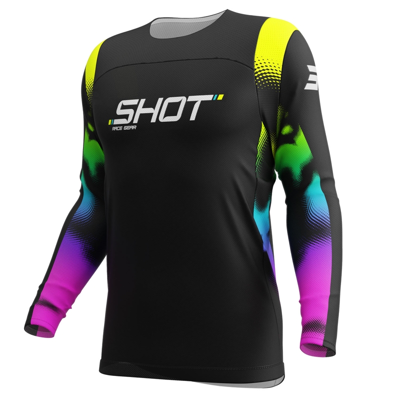 Lasten motocross pelipaita Shot Contact Nitro musta