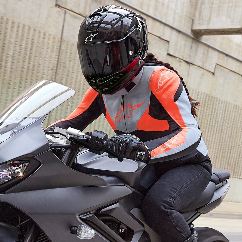 Alpinestars Naisten Stella T-Jaws 4 Vedenpitävä Musta-Harmaa-Fluo Red Moottoripyöräily takki