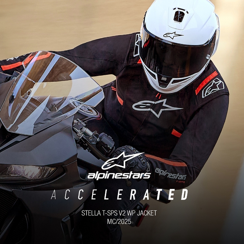 Alpinestars Naisten Stella T-SPS 2 Vedenpitävä musta-valkoinen-fluo punainen moottoripyöräily takki