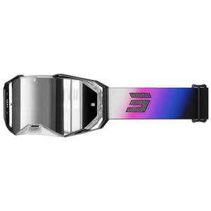 Motocross-lasit Shot Lite Astral sini-vaaleanpunaiset hopeisella iridium plexillä varustettuna.