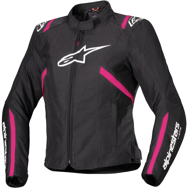 Alpinestars Naisten Stella T-SPS 2 vedenpitävä musta, valkoinen ja vaaleanpunainen moottoripyöräily takki