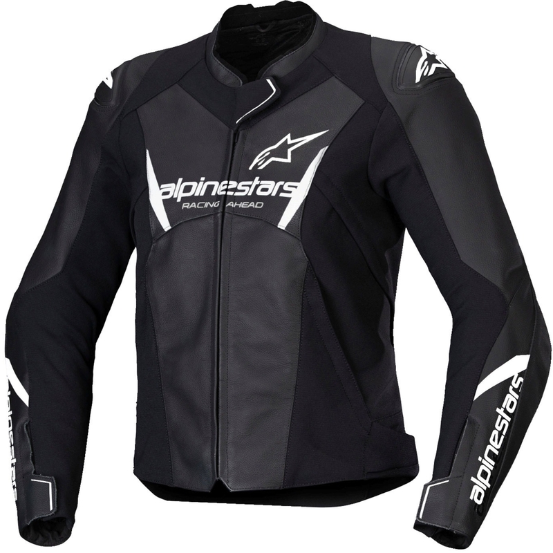 Alpinestars Stella Faster 3 Naisten nahkainen moottoripyörätakki Musta ja valkoinen