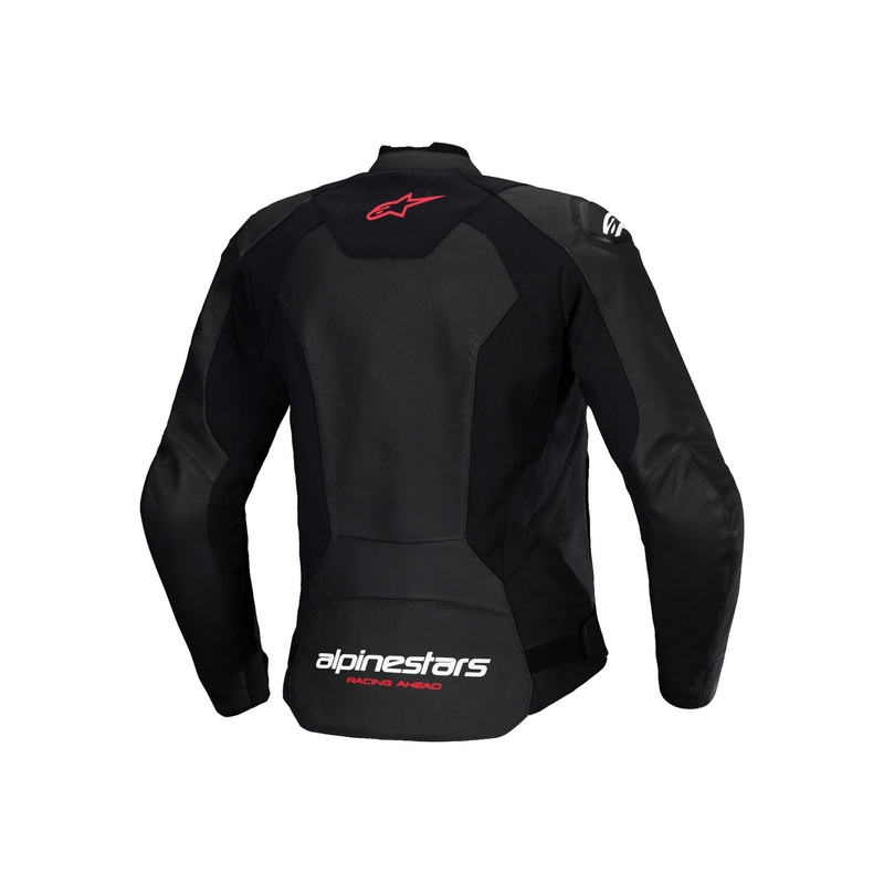 Alpinestars Stella Faster 3 Naisten nahkamoottoripyöräily takki Musta-valkoinen-fluo punainen