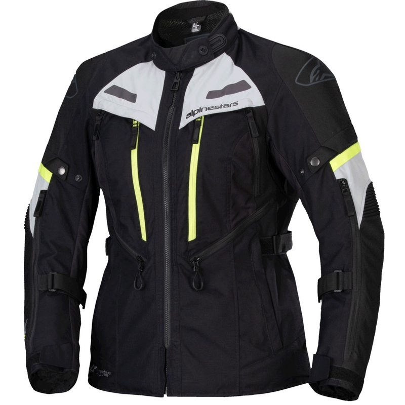 Alpinestars Naisten Stella Bogota PRO Drystar Musta-Harmaa-Fluo Keltainen Moottoripyöräily takki