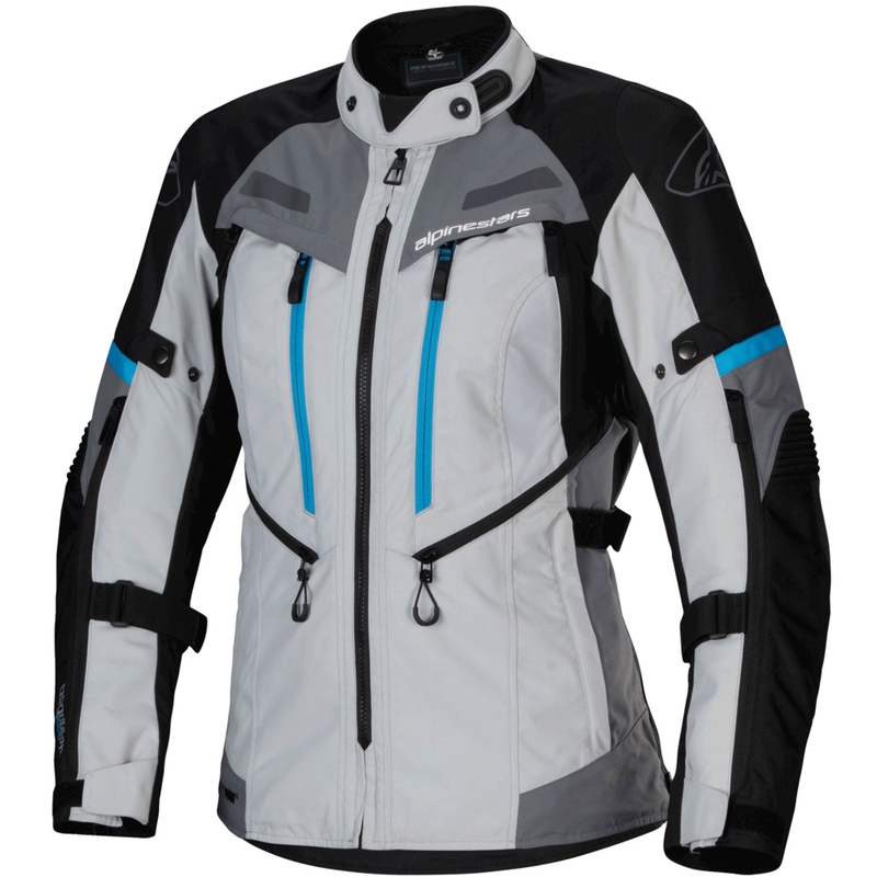 Alpinestars Stella Bogota PRO Drystar Naisten moottoripyöräily takki Harmaa-Musta-Sininen