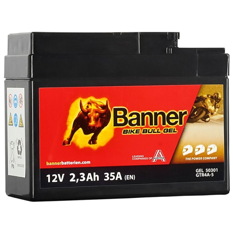 Geeliakku Banner Bike Bull GEL 503 01/BGTR4A-S - GTR4A-S 12V, 2.3Ah, 35A