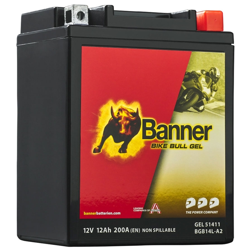 Geeliakku Banner Bike Bull GEL 514 11/BGB14L-A2 - GB14L-A2 12V, 12Ah, 200A