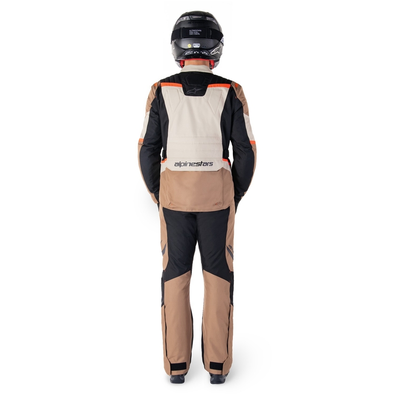 Alpinestars ST-1 Vedenpitävät khaki-hiekka-musta-fluo-punainen moottoripyöräilyhousut