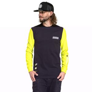 Pitkähihainen T-paita Meatfly Appex fluo keltainen-musta