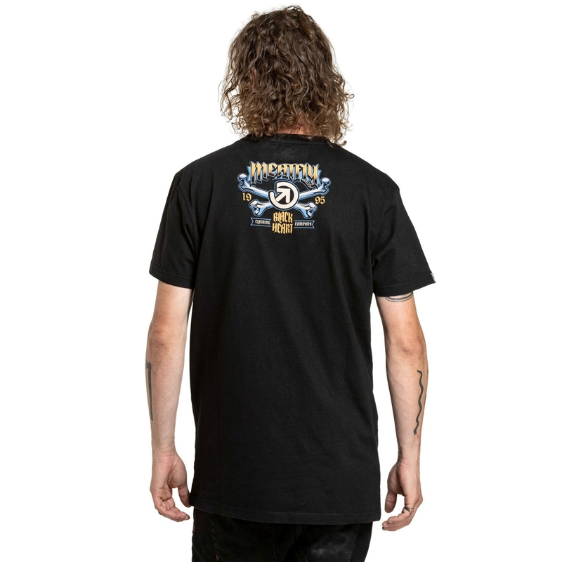 T-paita Meatfly Whiskey Crossbones musta