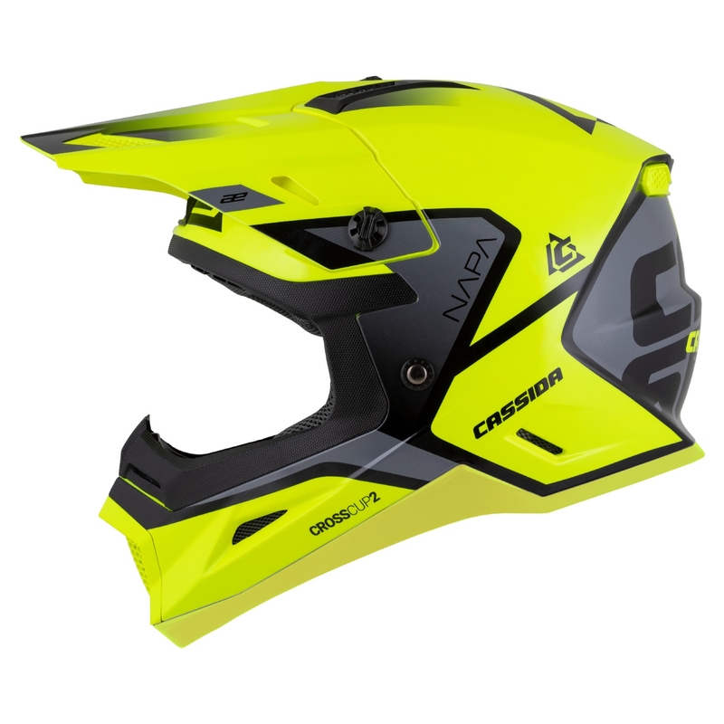 Cassida Cross Cup 2 Napa fluo keltainen-musta-harmaa helmi