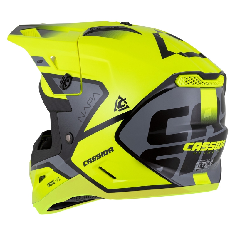 Cassida Cross Cup 2 Napa fluo keltainen-musta-harmaa helmi