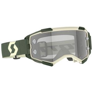 Motocross-lasit SCOTT Fury LS khaki harmaalla pleksillä varustettuna