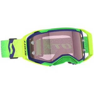 Motocross lasit SCOTT Prospect 2.0 AMP violetti-keltainen vaaleanpunaisella pleksillä varustettuna