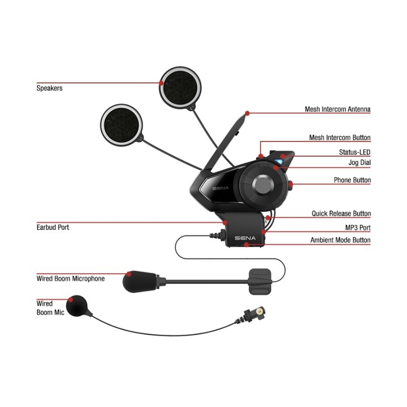 Sada 2 ks Bluetooth Interkomu SENA 30K