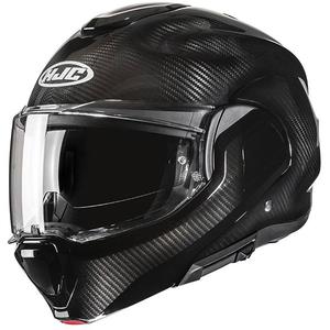 HJC F100 Carbon Black taittuva moottoripyöräilykypärä