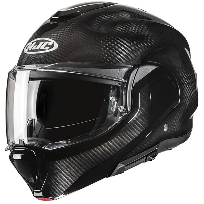 HJC F100 Carbon Black taittuva moottoripyöräilykypärä