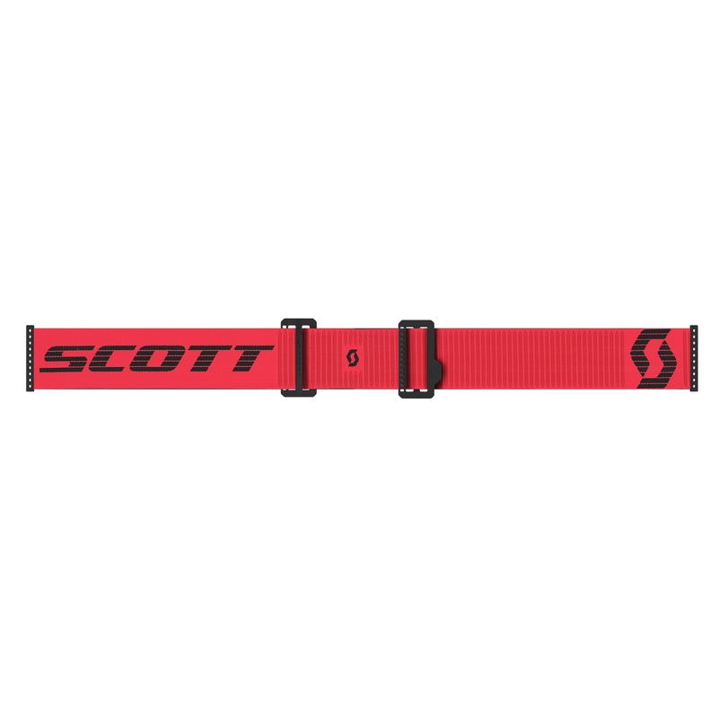 Motocross-lasit SCOTT Prospect 2.0 punamusta hopeisella pleksillä.