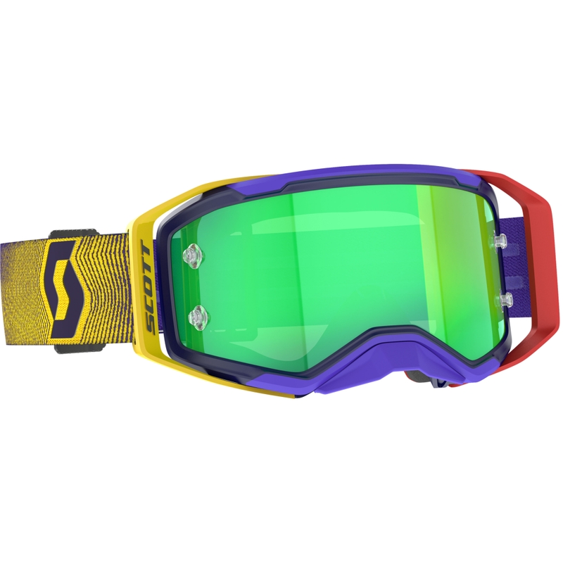 Motocross lasit SCOTT Prospect 2.0 punakeltaiset ja vihreällä pleksillä