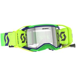 Motocross-lasit SCOTT Prospect 2.0 WFS violetti-keltainen kirkkaalla pleksillä varustettuna